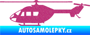Samolepka Vrtulník 001 levá helikoptéra Ultra Metalic růžová