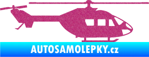 Samolepka Vrtulník 001 pravá helikoptéra Ultra Metalic růžová