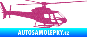 Samolepka Vrtulník 002 pravá helikoptéra Ultra Metalic růžová