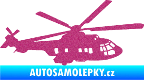 Samolepka Vrtulník 003 pravá helikoptéra Ultra Metalic růžová