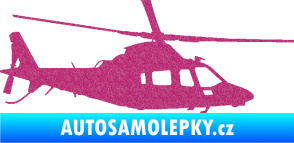 Samolepka Vrtulník 004 pravá helikoptéra Ultra Metalic růžová