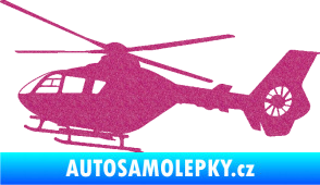Samolepka Vrtulník 006 levá helikoptéra Ultra Metalic růžová