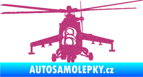 Samolepka Vrtulník 009 levá helikoptéra Ultra Metalic růžová