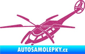 Samolepka Vrtulník 011 levá helikoptéra Ultra Metalic růžová