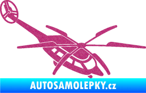 Samolepka Vrtulník 011 pravá helikoptéra Ultra Metalic růžová