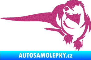 Samolepka Vydra 001 levá Ultra Metalic růžová