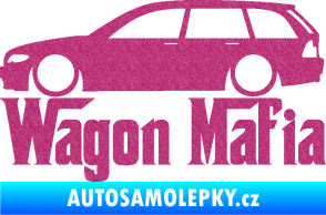 Samolepka Wagon Mafia 002 nápis s autem Ultra Metalic růžová