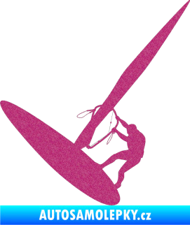 Samolepka Windsurfing 002 levá Ultra Metalic růžová