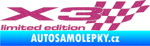 Samolepka X3 limited edition pravá Ultra Metalic růžová