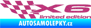Samolepka X6 limited edition levá Ultra Metalic růžová