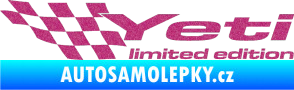 Samolepka Yeti limited edition levá Ultra Metalic růžová