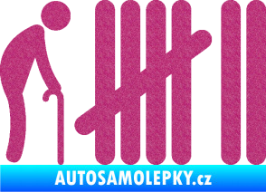 Samolepka Zářezy 005  Ultra Metalic růžová