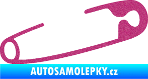 Samolepka Zavírací špendlík 001 pravá  Ultra Metalic růžová