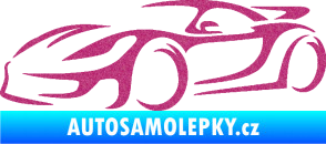 Samolepka Závodní auto 002 levá Ultra Metalic růžová