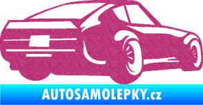 Samolepka Závodní auto 009 pravá Ultra Metalic růžová