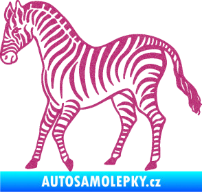 Samolepka Zebra 002 levá Ultra Metalic růžová