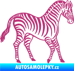 Samolepka Zebra 002 pravá Ultra Metalic růžová