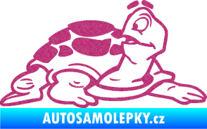 Samolepka Želva 003 pravá Ultra Metalic růžová