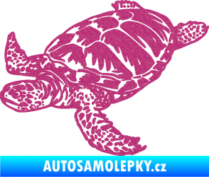 Samolepka Želva 005 levá Ultra Metalic růžová