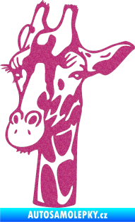 Samolepka Žirafa 001 levá Ultra Metalic růžová