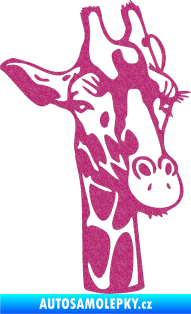 Samolepka Žirafa 001 pravá Ultra Metalic růžová