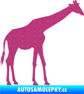 Samolepka Žirafa 002 pravá Ultra Metalic růžová