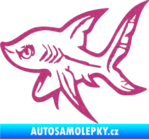 Samolepka Žralok 001 levá Ultra Metalic růžová