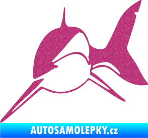 Samolepka Žralok 004 levá Ultra Metalic růžová