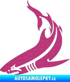 Samolepka Žralok 005 levá Ultra Metalic růžová