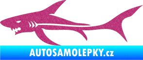 Samolepka Žralok 006 levá Ultra Metalic růžová