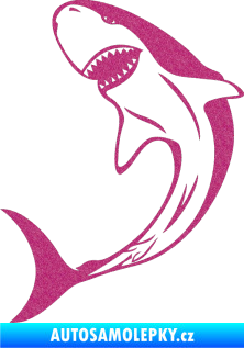 Samolepka Žralok 010 levá Ultra Metalic růžová