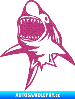Samolepka Žralok 011 levá Ultra Metalic růžová