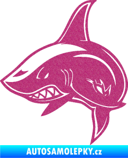 Samolepka Žralok 013 levá Ultra Metalic růžová