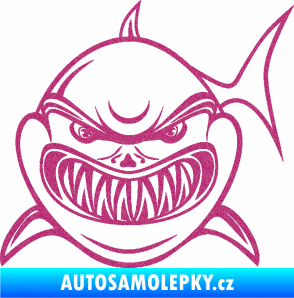 Samolepka Žralok 014 levá Ultra Metalic růžová
