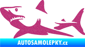 Samolepka Žralok 015 levá Ultra Metalic růžová