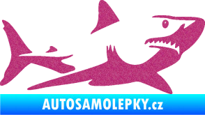 Samolepka Žralok 015 pravá Ultra Metalic růžová