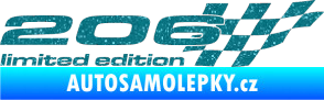 Samolepka 206 limited edition pravá Ultra Metalic tyrkysová
