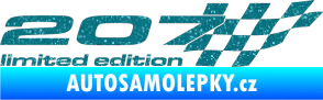 Samolepka 207 limited edition pravá Ultra Metalic tyrkysová
