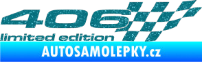 Samolepka 406 limited edition pravá Ultra Metalic tyrkysová