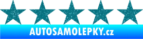 Samolepka 5 star deluxe hvězdy Ultra Metalic tyrkysová