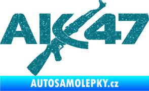 Samolepka AK 47 Ultra Metalic tyrkysová