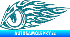 Samolepka Animal flames 016 levá zvířecí oko Ultra Metalic tyrkysová