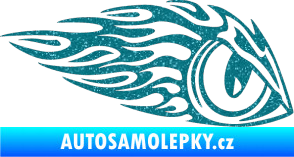 Samolepka Animal flames 016 pravá zvířecí oko Ultra Metalic tyrkysová