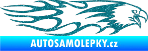 Samolepka Animal flames 026 pravá orel Ultra Metalic tyrkysová