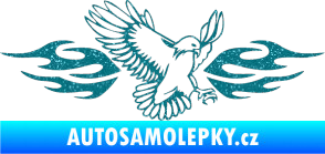 Samolepka Animal flames 054 pravá orel Ultra Metalic tyrkysová