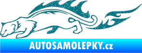 Samolepka Animal flames 056 levá puma Ultra Metalic tyrkysová