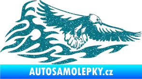 Samolepka Animal flames 075 pravá orel Ultra Metalic tyrkysová