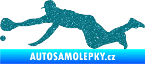 Samolepka Baseball 015 levá Ultra Metalic tyrkysová