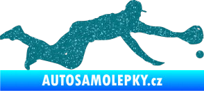 Samolepka Baseball 015 pravá Ultra Metalic tyrkysová