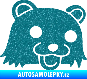 Samolepka Bear pravá Ultra Metalic tyrkysová